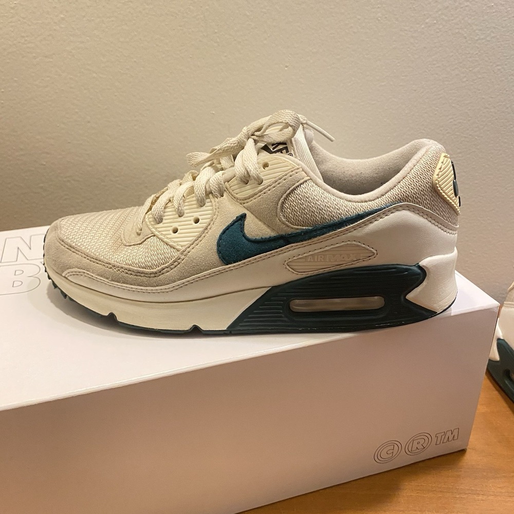 Nike By You Air Max 90 Forest Green White Grey CT3621-991 Men Sz 6.5 Women Sz 8‎ - Picture 6 of 9
